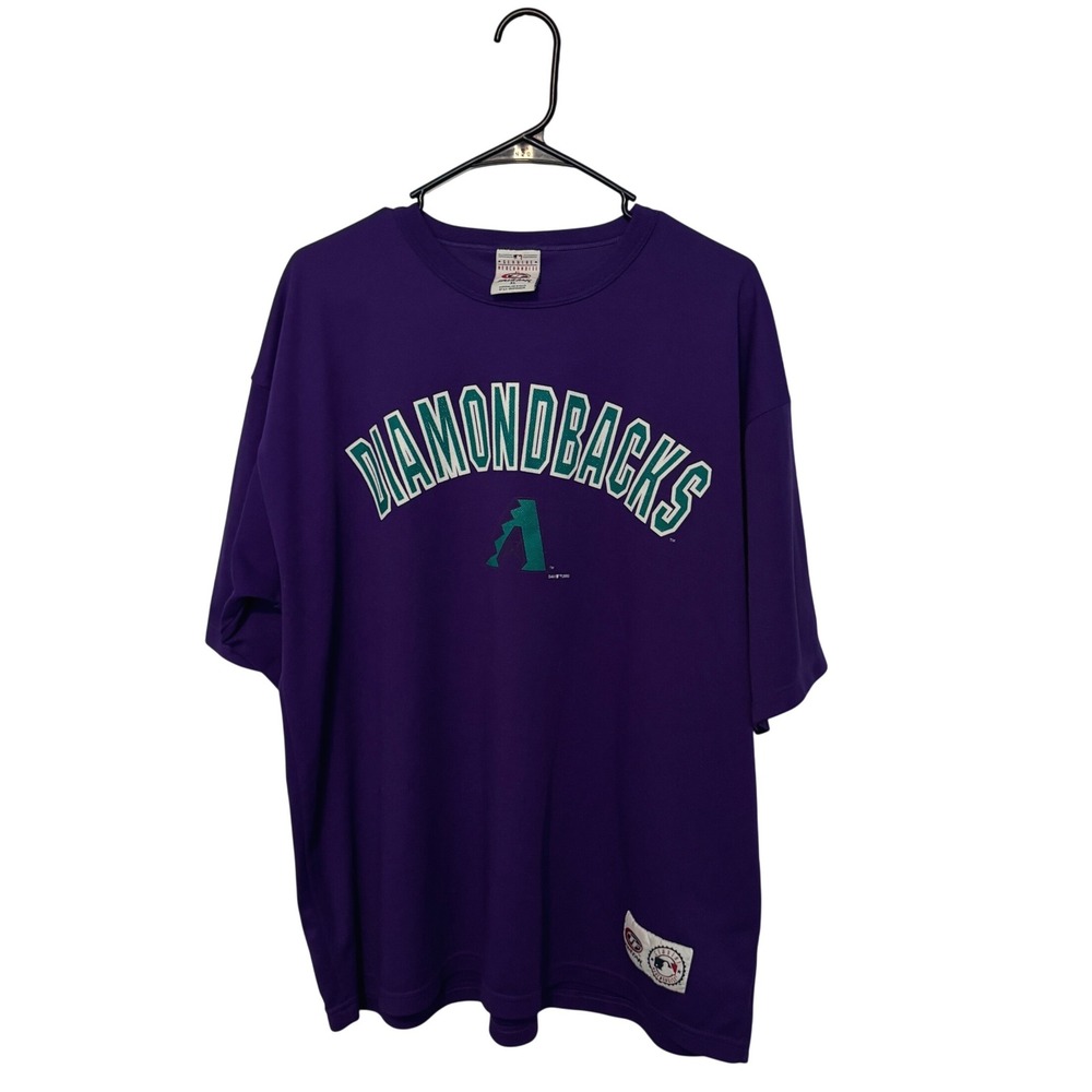 Vintage Arizona Diamondbacks Jersey Shirt Mens XL Purple 2000 MLB Baseball Mesh